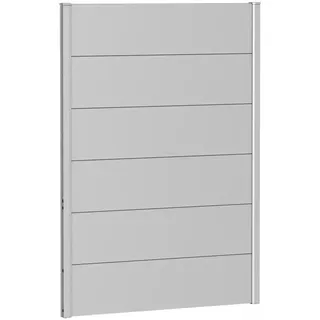 Biohort Sichtschutzelement 100 x 137 cm Silber Metall