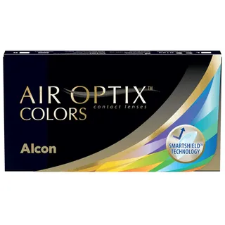 Alcon Air Optix Colors Brilliant Blue farbige Monatslinsen weich | 2 Stück | BC 8.6 mm | DIA 14.2 mm | -03.25 Dioptrien