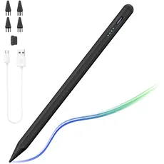 TiMOVO Stylus Stift für Touchscreens, Hohe Empfindlichkeit & Feine Spitze Stylus Pencil Kompatibel mit Apple iPad/Pro/Air/Mini/iPhone/Android Handys/Tablets, Universal für iOS & Android, Schwarz