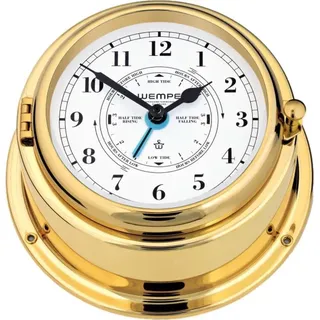 Wempe - CW310013 - Quarz-Tidenuhr - 150mm - Messing - arabische Ziffern - BREMEN II - Gelb