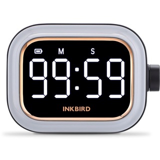 Inkbird Digital Timer, IDT-02 Magnetischer Küchentimer, Eieruhr mit Einem Großen Beleuchtetem Display fürs Lernen, Meeting, Sports, Kochen und Backen