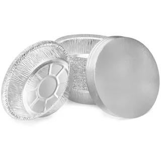 Miamex 25 Einweg-Schalen aus Aluminium, mit Deckel, für den Transport von Lebensmitteln – Einfrieren – Grill – Backen im Backofen – Kochen (750 ml)