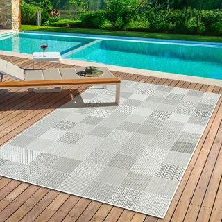 the carpet Teppich »Lagos« rechteckig 5 mm Höhe moderner robuster In und Outdoor Teppich, bunt
