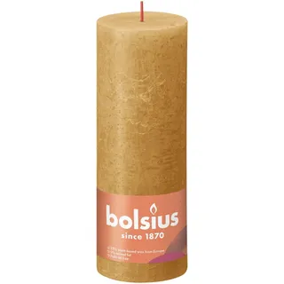 Bolsius Rustik-Kerze Shine 190/68 mm Honigwabengelb