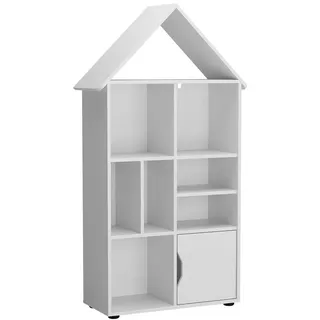 Vicco Kinderregal Estell Weiß 71 x 148.4 cm , Holzwerkstoff , Rechteckig , 71x148.4x32.1 cm , Babymöbel & Kindermöbel, Babyzimmer, Babyregale & Kinderregale