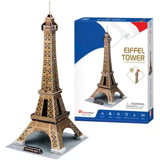 Party town, World Brands C044H Puzzle Paris, Eiffelturm, Erwachsene und 3D-Puzzle, für Kinder, Blau
