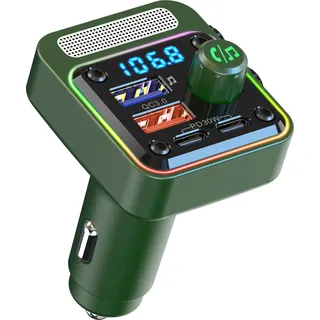 INF Auto Bluetooth FM Sender Bluetooth V5.0 Grün - Grün