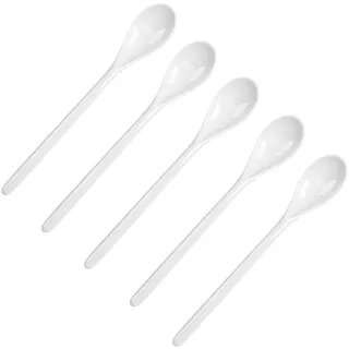 5 Stück Eierlöffel Kunststoff,Plastiklöffel,Plastik Löffel,JoghurtlöFfel,Eier KunststofflöFfel Lange Plastic Spoon,Wiederverwendbar(18.5cm)