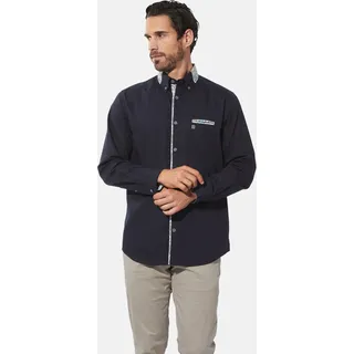 Businesshemd BABISTA "Doppelpack Hemd MATIAS", Herren, Gr. M, weit, weiß (weiß dunkelblau), Obermaterial: 100% Baumwolle CO., Hemden Businesshemd