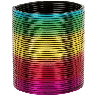 Out of the blue Regenbogen Spirale - 5cm Durchmesser Treppenhüpfer Spielzeug, Metall Optik - Perfekt für Mädchen & Jungen - Ideal als Mitgebsel für Kindergeburtstage, Partyzubehör & als Gastgeschenk