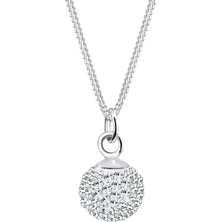 Elli Halskette Damen mit Anhänger Kugel Kristallen in 925 Sterling Silber