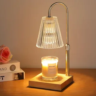 Lightsjoy Candle Warmer Lamp,Elektrische Kerzenwärmer Lampe mit Timer Dimmer, Höhe verstellbar,Vintage Duftlampen für Weihnachten Geburttags Frauen Geschenke Fuer Schlafzimmer Home Decor