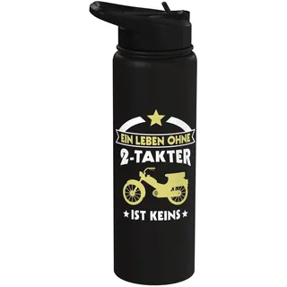 Mofa Moped Zweitakt 2-Takter Spruch Geschenkidee Herren Mann Stainless Steel Insulated Water Bottle