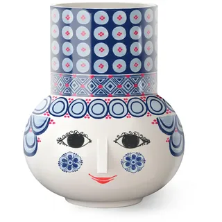 Bjørn Wiinblad Olga Vase, Blau, aus Keramik – 20x19,5x17 cm, Elegantes Design, 53111