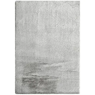 Novel Hochflorteppich , Grau, Silberfarben , Textil , rechteckig , 80x150 cm , Oeko-Tex® Standard 100 , für Fußbodenheizung geeignet , Teppiche und Böden, Teppiche, Hochflorteppiche & Shaggys