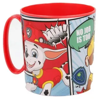 Theonoi wieder verwendbar - Kunststoffbecher Tasse 350 ml Avengers Becher aus Kunststoff BPA frei Mikrowelle geeignet Geschenk Jungen (Paw Patrol)