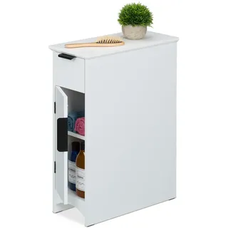 Relaxdays Nischenschrank , Weiß , Holzwerkstoff , 1 Schubladen , 21x61.5x46 cm , Badezimmer, Badezimmerregale, Badregale