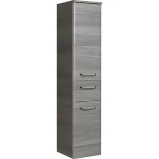 Saphir Quickset Badschrank 30 x 141 x 33 cm Grau