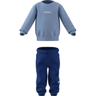 adidas Kinder Trainingsanzug LIN JOG JE1381 80 - Globlu/White - 80