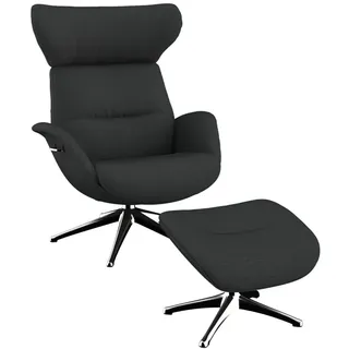 flexlux Relaxsessel More Polyester 90 x 107 x 89 cm grau drehbar, ergonomisch