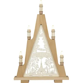 Lichterspitze Seiffener Kirche mit LED-Licht 35x51,5x6cm Bergkirche Kapelle