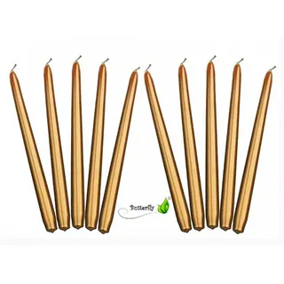Partydeco Spitzkerze 24 cm 10 St. gold