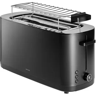 Zwilling Enfinigy Toaster mit Brötchenaufsatz, 2 Schlitze lang, Schwarz