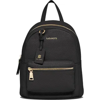 Lazarotti Leder Freizeitrucksack Rucksack Bologna Leather Backpack Black schwarz - Schwarz