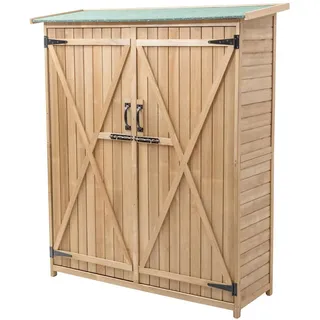 Costway Geräteschrank 1,40 x 0,50 m Beige