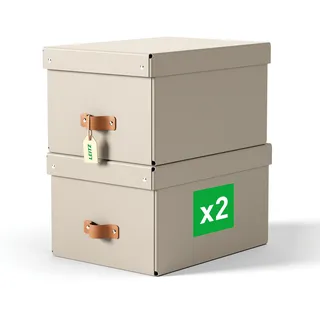 Leitz Aufbewahrungsbox 26 x 35 x 20 cm 2-tlg. beige