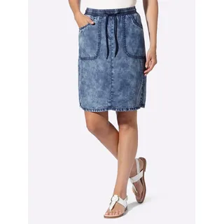 Heine A-Linien-Rock Damen Jeansblau 34