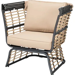 Garden Pleasure Relaxsessel »PAROS«, BxTxH: 69,5x83x150 cm, überdacht beige