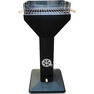 Säulengrill Trichtergrill quadratisch schwarz 2748 - Schwarz