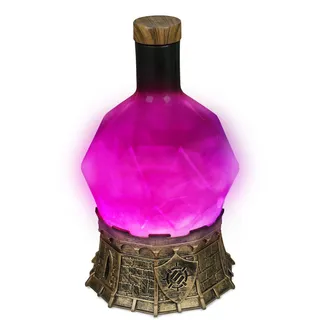 ENHANCE Gaming-Zaubertranklicht mit wirbelndem Elixier - Zaubertrankflasche als Stimmungslicht für Tischspiele, Spielzimmer, Schreibtischdekoration - Sanft Leuchtender Mystischer Kelch (Lila)