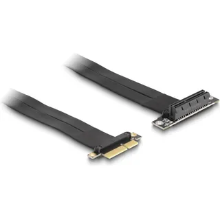 DeLock Riser Karte PCI Express x4 Stecker zu x4 Slot 90° gewinkelt mit Kabel 30 cm