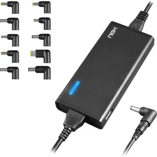 Universal-Ladegerät Nox Notebook Slim 90W 10 Anschlüsse Schwarz - Schwarz