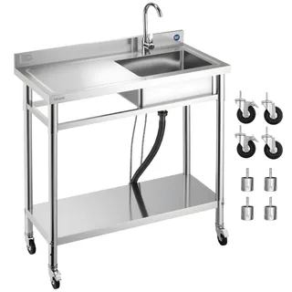 Vevor Spültisch Spülbecken 1000 x 500 x 1055 mm