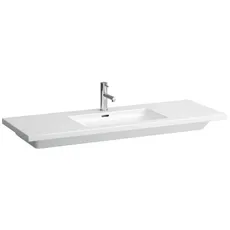 Laufen Living Square Waschtisch, 3 Hahnlöcher, Ablage beidseitig, 1300x480mm, H816435000, Ausführung: ohne Überlauf