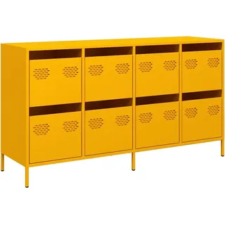 Sideboard Senfgelb 135x39x73,5 cm Kaltgewalzter Stahl - Gelb