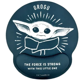 Wondee Mandalorian Baby Yoda Ergonomisches Mauspad mit Grogu, Gel-Mauspad mit rutschfestem Handgelenkauflage, Star Wars Mouse Pad (Offiziell Lizenziertes Produkt)