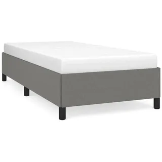 vidaXL Bettgestell ohne Matratze Dunkelgrau 80x200 cm Stoff - Grau