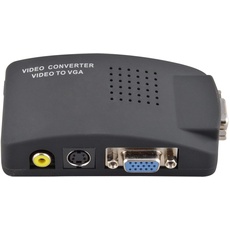 - Senza marca/Generico - Verkaufszeit Konverter Video Adapter von AV, RCA, S-Video auf VGA für PC und Projektor