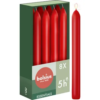 Bolsius Stabkerzen 17 cm rot 8 St.