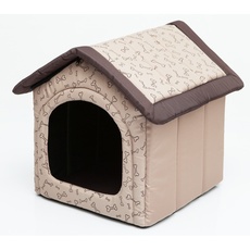 Hobbydog R3 BUDBKO17 Doghouse R3 52X46 cm Beige with Bones, M, Beige, 1.1000000000000001 kg