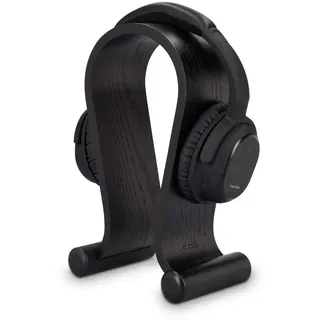 kalibri Kopfhörerhalter Kopfhörerständer Universal aus Holz - Kopfhörer Halter Headset Halterung - On Ear Headphone Stand - Eichenholz in Schwarz