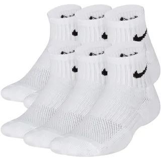 NIKE Kinder Y Nk Everydy Cush Ankl 6Pr 108 Socken, White/Black, 128/140