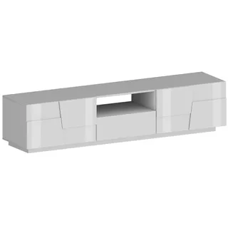 Lowboard HOME AFFAIRE "Pongo", weiß (weiß hochglanz), B:220cm H:46cm T:44,2cm, Holzwerkstoff, Sideboards, Lowboard