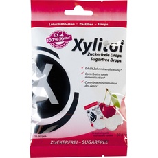 miradent Xylitol Drops Kirsche 60g | zuckerfreie Lutschbonbons | erfrischender Geschmack | vegan | ohne Aspartam, Sorbital, Laktose, Gluten