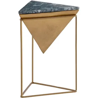 Livetastic Beistelltisch , Grün, Goldfarben , Stein , Freiform , eckig , 37x53x37 cm , Wohnzimmer, Wohnzimmertische, Beistelltische, Beistelltische rund