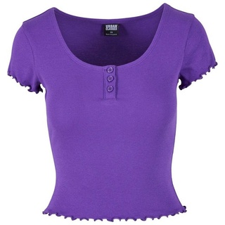 URBAN CLASSICS Ladies Rib Babylock Tee T-Shirt, realviolet, XL